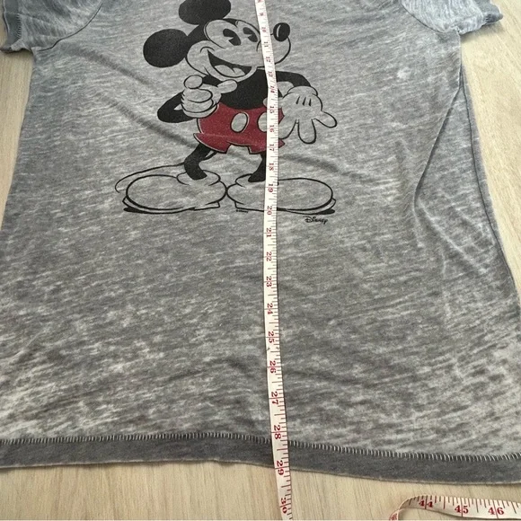 Abercrombie & Fitch Mickey Mouse Mens Muscle Burnout T-shirt Gray Large - Picture 6 of 9